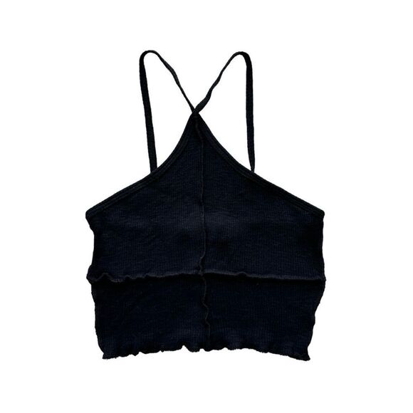 LF EMMA & SAM Black Exposed Stitch Tank Top - Picture 2 of 3